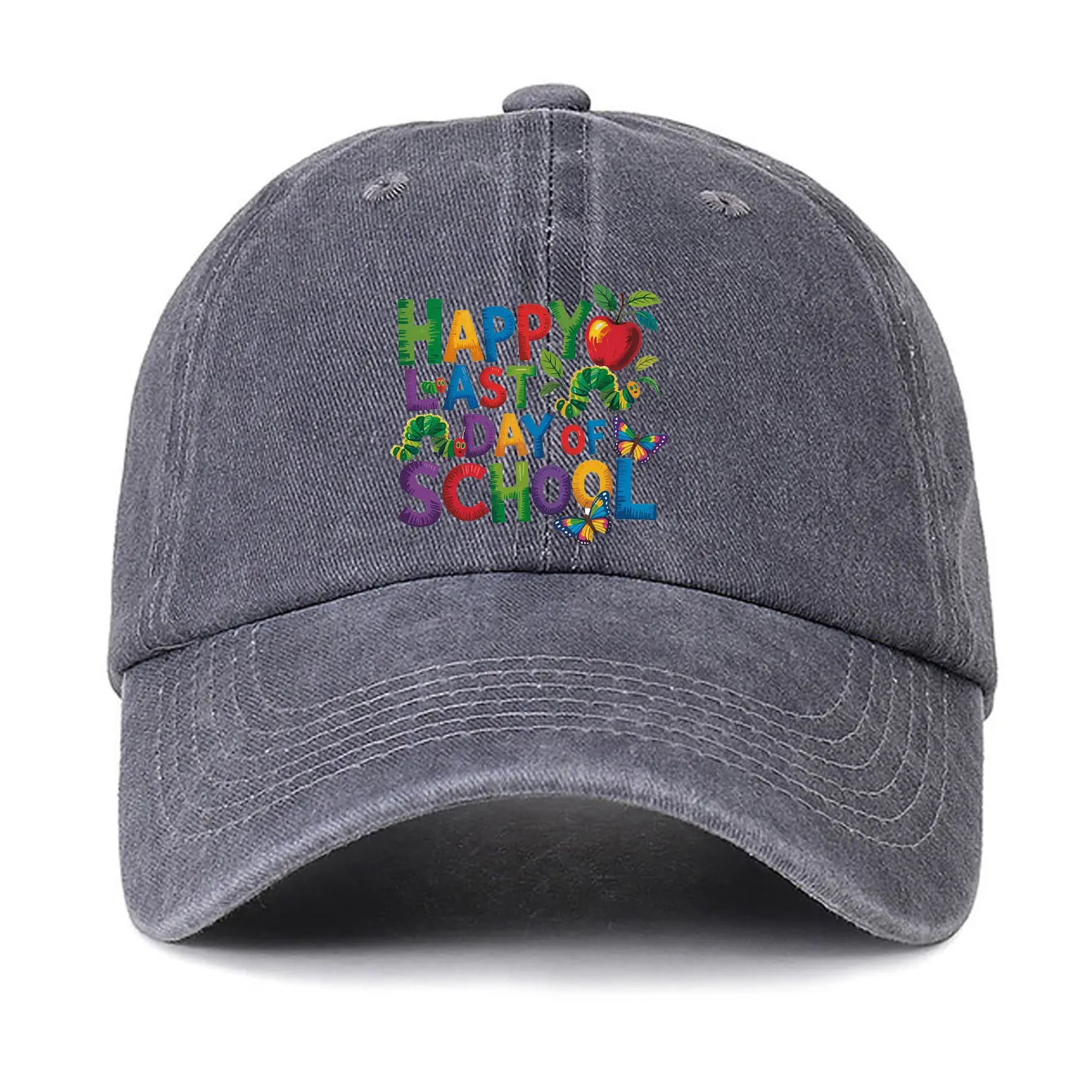 كاتربيلر جائع جدًا إجراء قليلاً كل يوم يضيف ما يصل إلى نتائج كبيرة قبعة جرافيك امرأة رجل الصيف الكرتون قبعة بيسبول