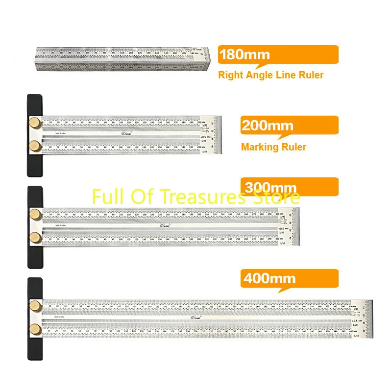 Woodworking ruler, stainless steel hole ruler, T-shaped ruler, mountain ruler, hole ruler, scale ruler