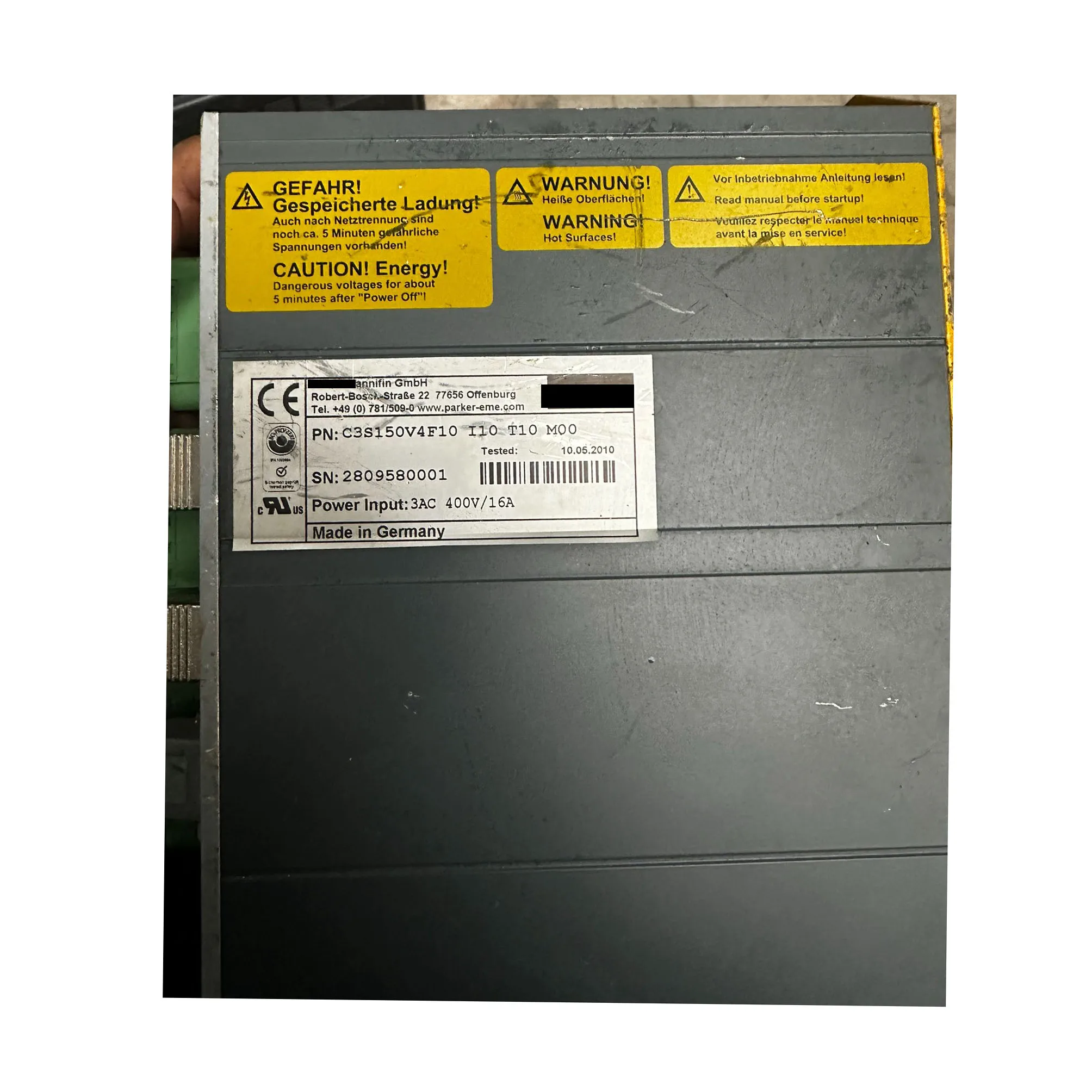 محرك سيرفو C3S150V4F10 I10 T10 M00 مع الضمان