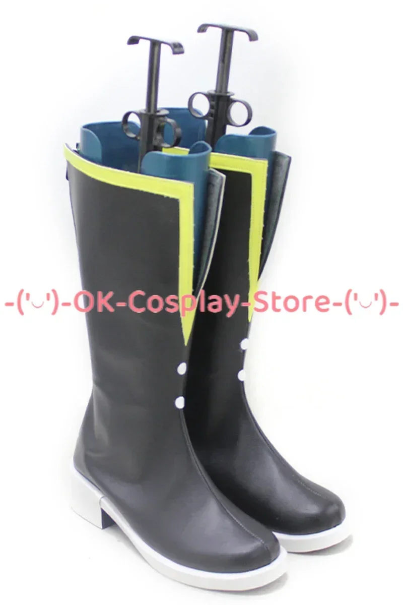 [カスタマイズ] レベッカ・ブルーガーデン コスプレ靴 エデンズゼロ アニメ ロールプレイ小道具 ハロウィン カーニバル ホリデーパーティー PUレザーブーツ