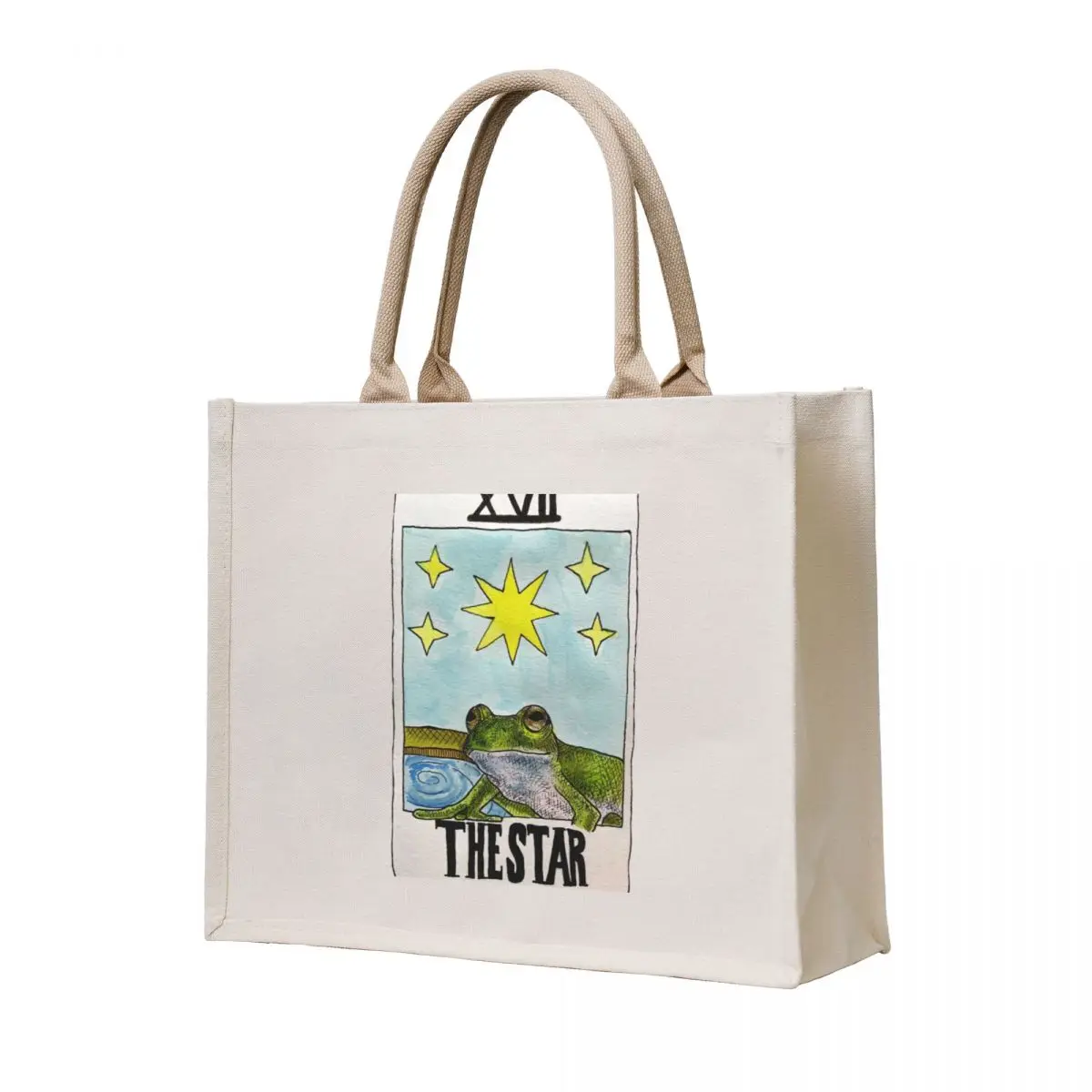 

The Star Frog Tarot Tote Bag tote bag university Custom bag canvas tote