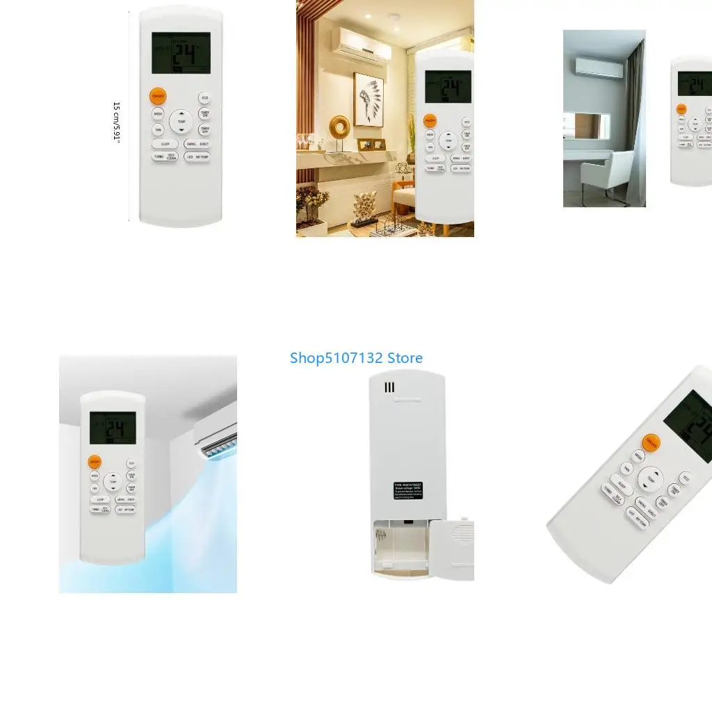 87HD Replacement Remote Control for Midea General AC Air Conditioner RG57A7/BGEF