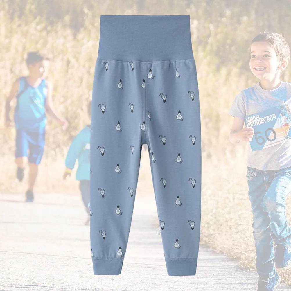 

High-Waisted Cotton Baby Belly Protector Pants Warm Winter Trousers for Girls Toddlers Comfortable Stretchy Bottoming Pant