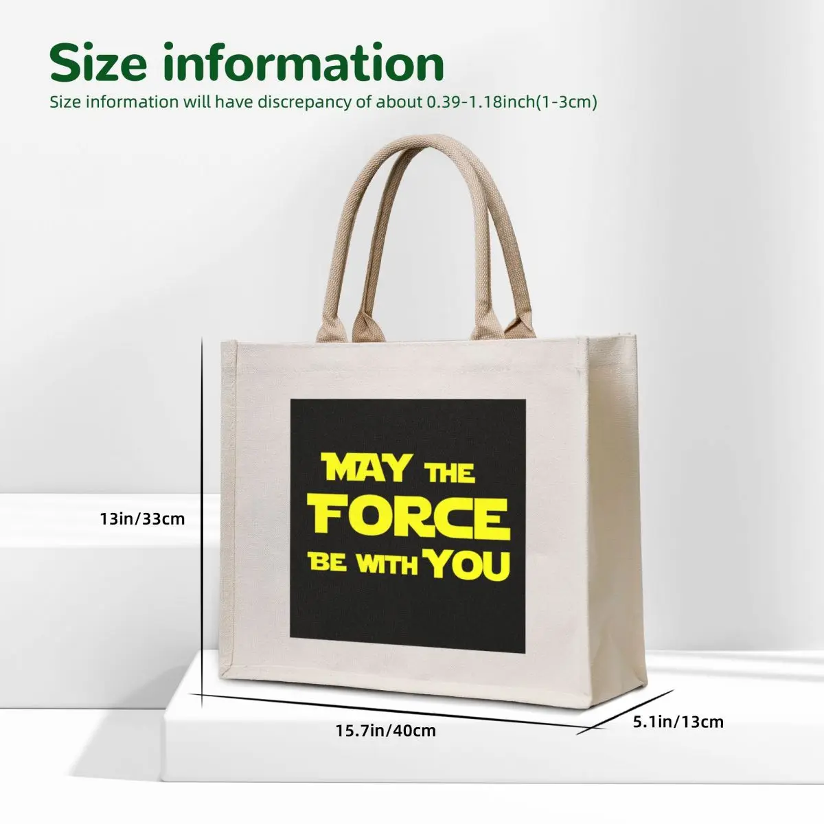 May The Force Be With You Tote Bag large tote bag Eco bag shoping Big women
