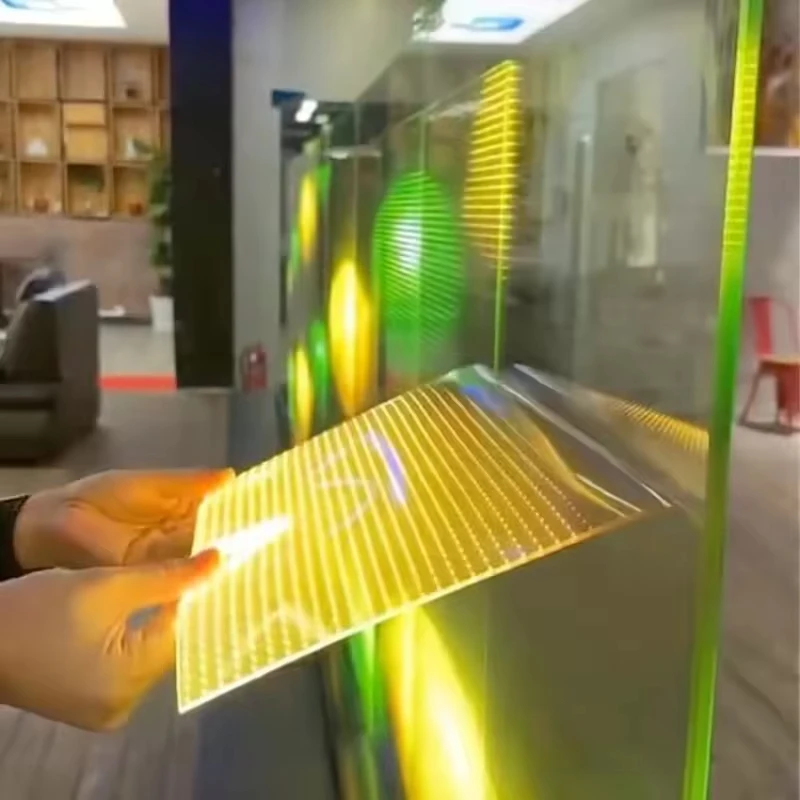 Multiple Pixel Spacing P8 High Brightness Colorful Shopping Mall Curtain Display Led Crystal Film Display
