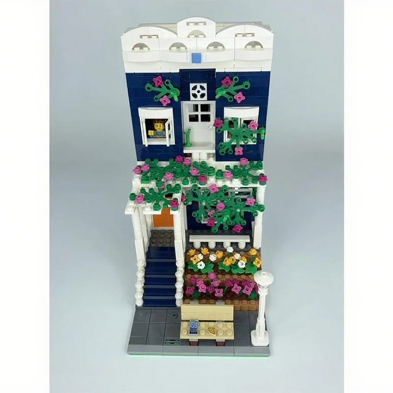 770 قطعة MOC اللبلاب شرفة منزل وحدات نموذج اللبنات هدية الكريسماس العمارة اللعب DIY بها بنفسك فكرة الإبداعية التعليم الاطفال #3