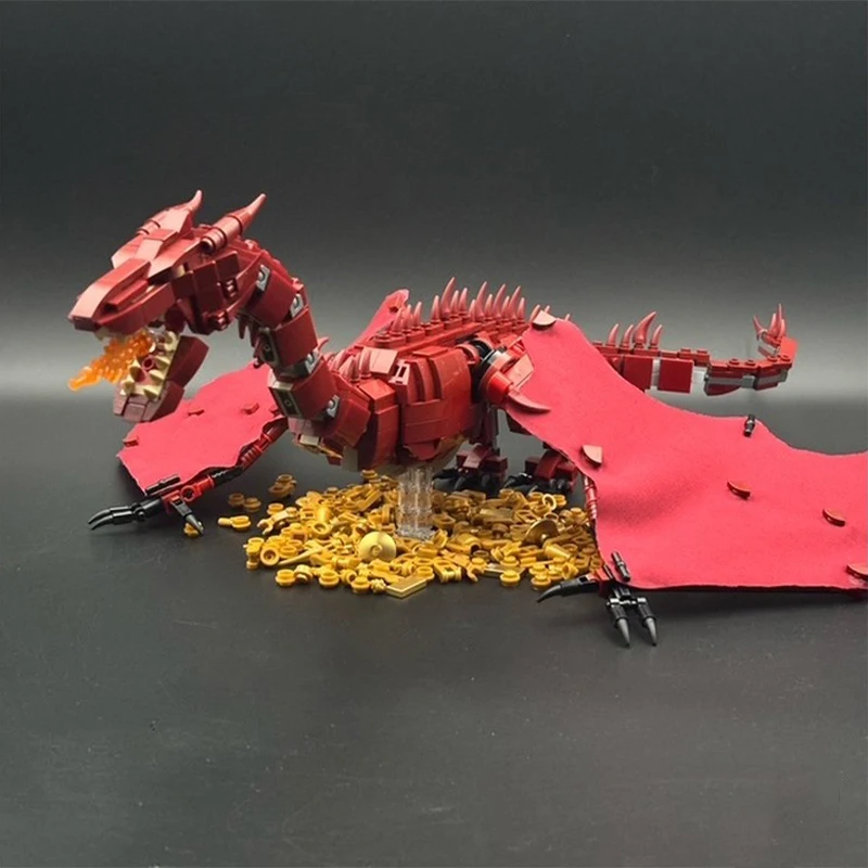 806 pçs senhoras dos anéis saga smaug dragão modelo detalhado moc diy educação blocos de construção brinquedos aniversário presente para fãs loteres