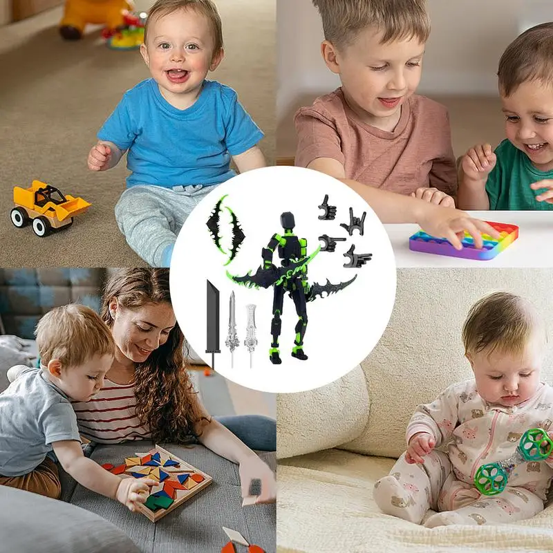 3D Impresso Action Figure Robot Brinquedos, Decoração de Mesa, Colecionável, Brinquedos Stress, Multi-Articulado, Móvel, Menino Brinquedos