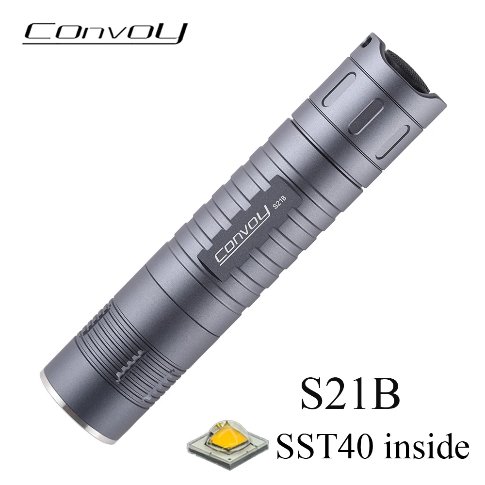 

Convoy S21B Flashlight SST40 Led Lanterna 21700 High Powerful Torch Flash Light Camping Fishing Latarka Work Lampe