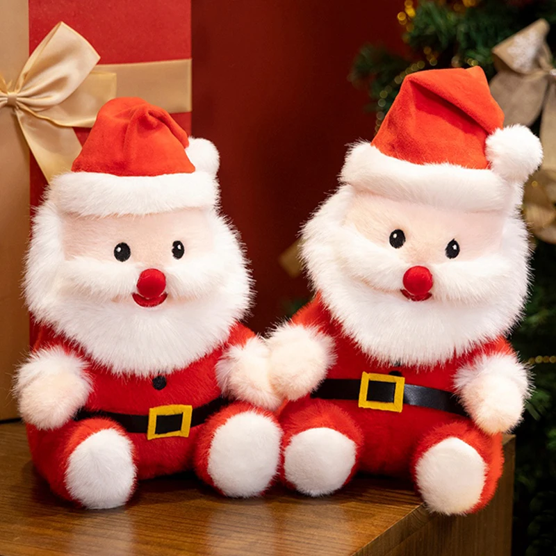 

25cm New Santa Claus Doll Cartoon Father Christmas Plush Toy Christmas Decorations Soft Santa Claus Stuffed Pillow Holiday Gifts