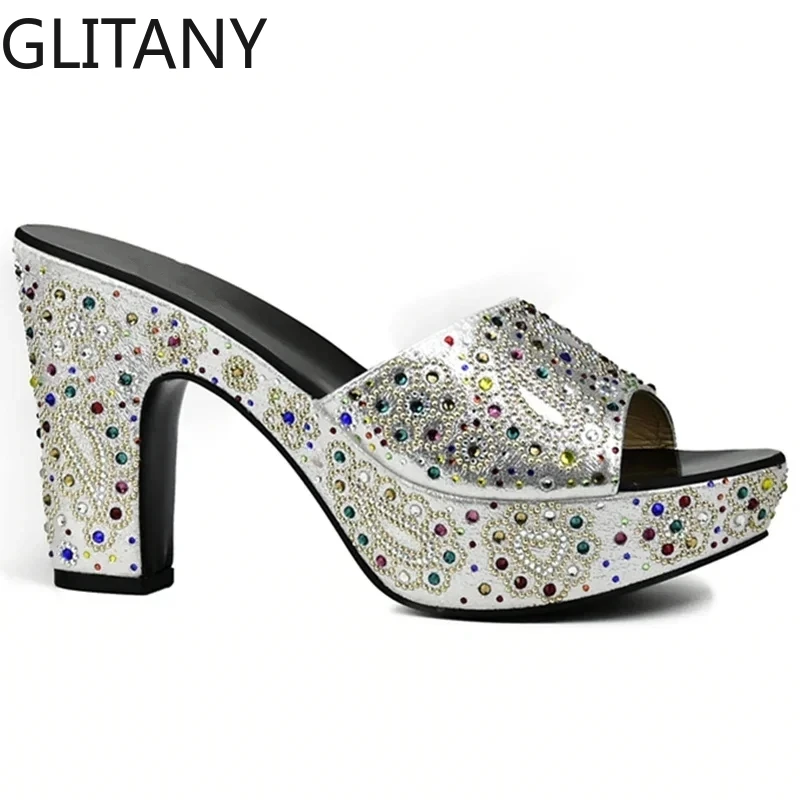 

New Arrival Wedges Shoes for Women Fashion Sexy Outdoor Ladies Shoes Decorated with Rhinestone Wedding Shoes Bride