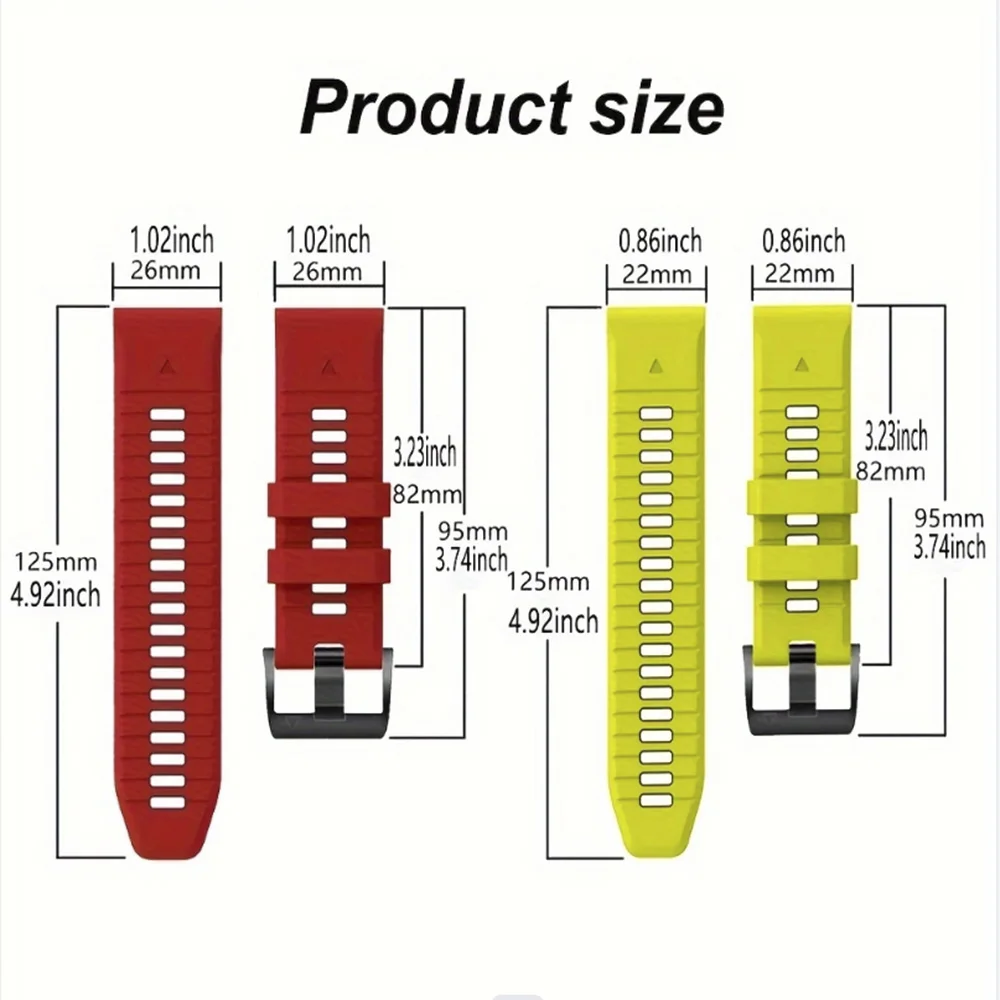 Quickfit الفرقة 22 مللي متر 26 مللي متر ل Garmin Fenix 8 E 47 مللي متر 51 مللي متر/7X/7/6X/6 Pro/5X/5 Plus/Epix Gen 2 استبدال حزام سيليكون سوار