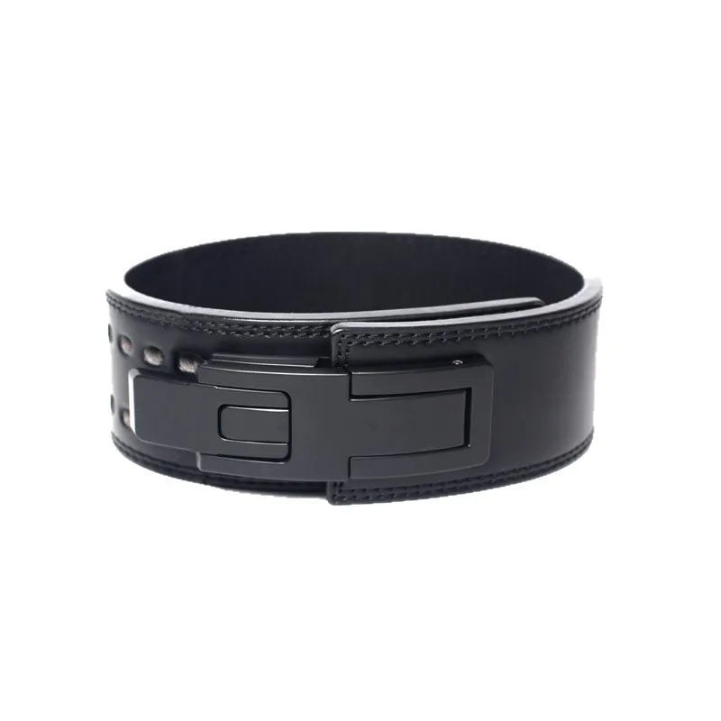 Genuine Leather Weightlifting Belt Automatic Adjustable Powerlifting Gym Training Support Waist Brace for Deadlift Squat Men Wom