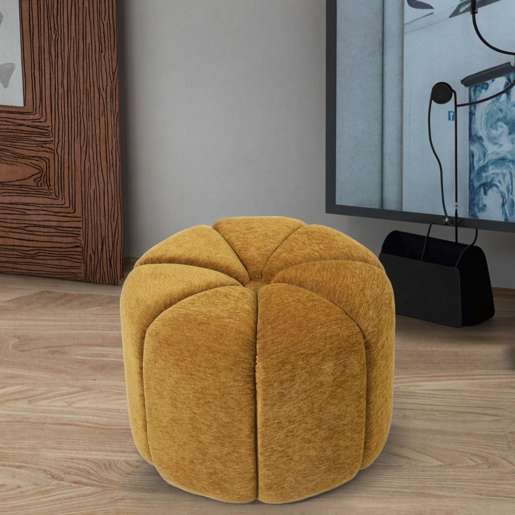 Modern durable fabric ottoman home entryway living room apartment hotel bathroom soft modern design