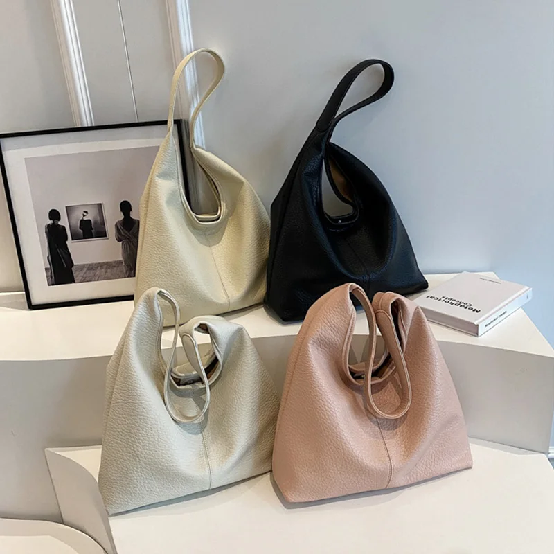 2pcs/sets Fashion Leather Tote Bag for Women 2023 Female Simple Large High Capacity Shoulder Bag Casual Big Handbags and Purses