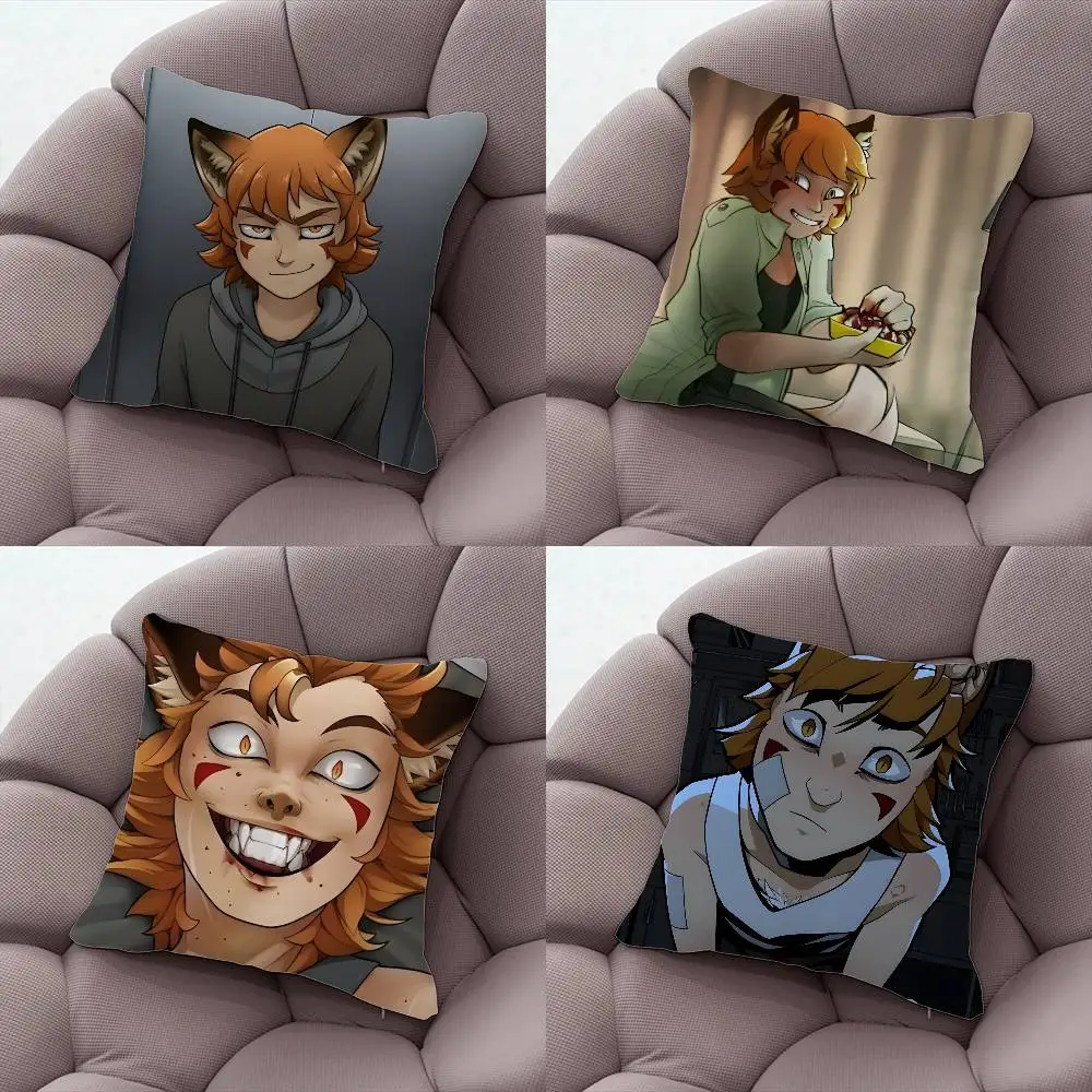 

Ren Hana B-Boyfriend To Death Pillow Case Silky Short Plush With Invisible Zipper Dustproof Sofa Cushion Cover For Home Decor