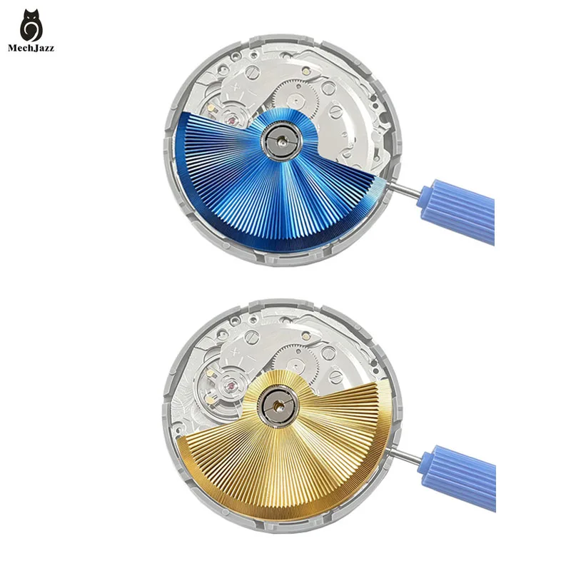MechJazz Sunburst Pattern Watch Rotor Oscillating Weight Fits NH34 NH35 NH36 NH38 Movement Automatic Watch Modification Parts