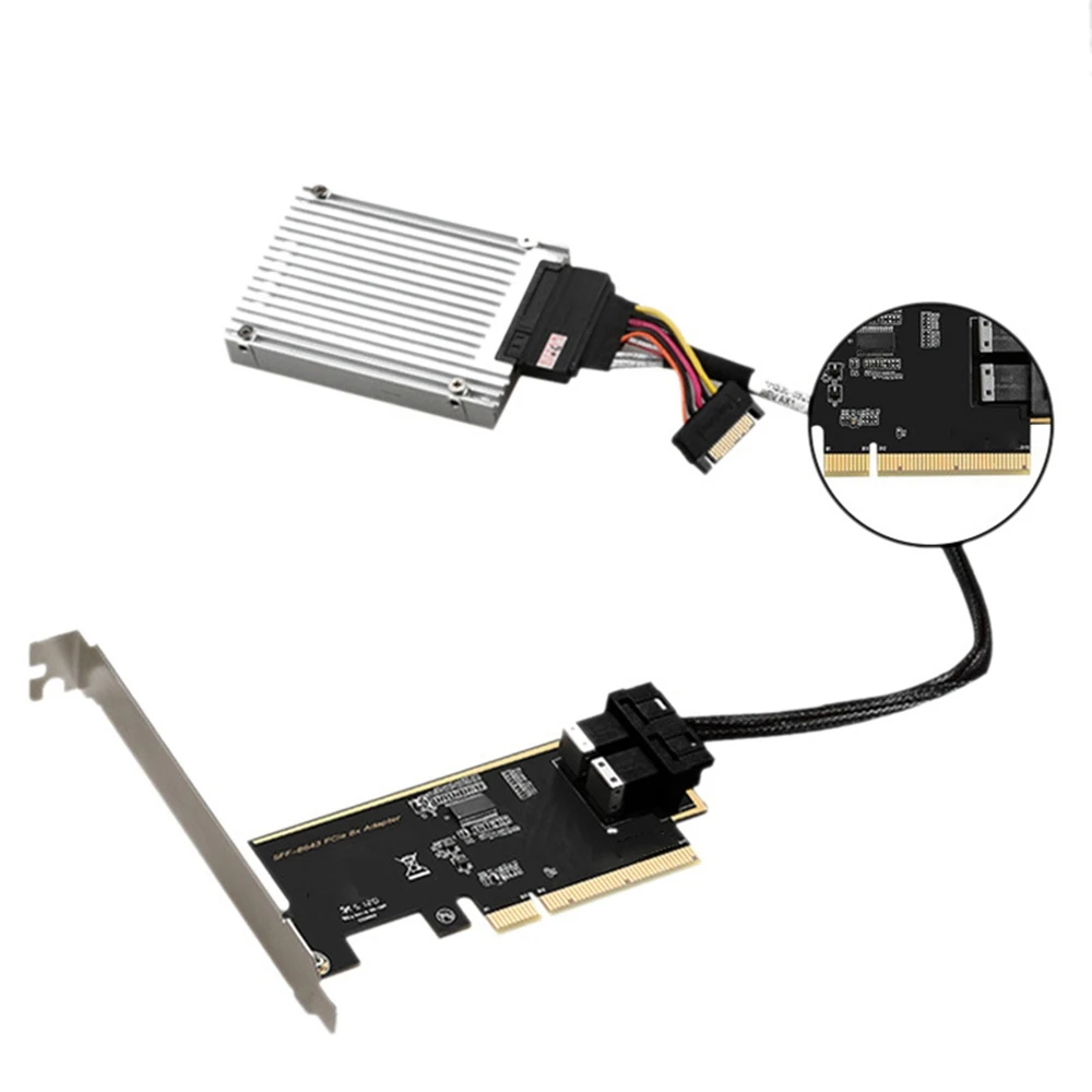 PCI-E8X to U.2 SFF8639 Adapter NVMe SSD PCI-E to U2 Adapter Card Adapter Board Expansion Card