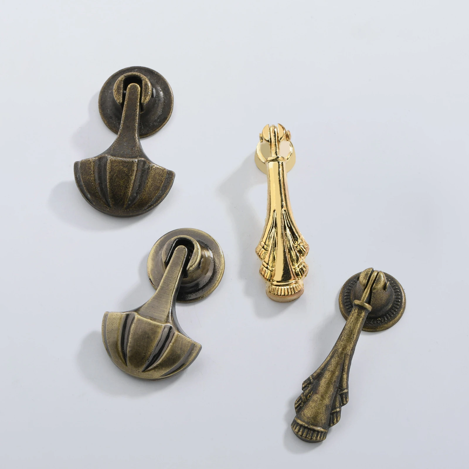 Makes Old European Style Antique Single-hole Drawer Handle Vintage Wardrobe Cabinet Shoe Cabinet Door Handle