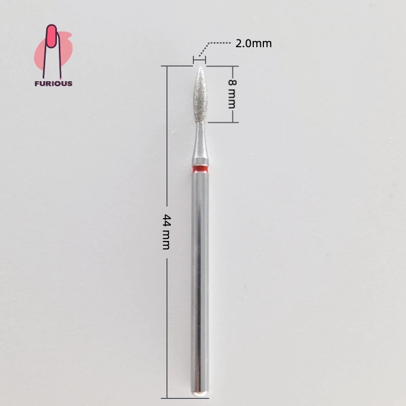 Flammenförmige Diamant-Bits – Nagelzubehör/Werkzeuge/Maniküre/Bohrer/Werkzeug zum Entfernen von Nagelhaut