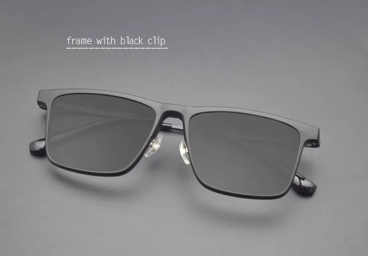 Titanrahmen Ultem Brille 3D Ultraleicht für Männer mit polarisiertem Magnet Clip-On Sonnenbrille Myopie verschreibungspflichtige Linse Fahren – Detail 7