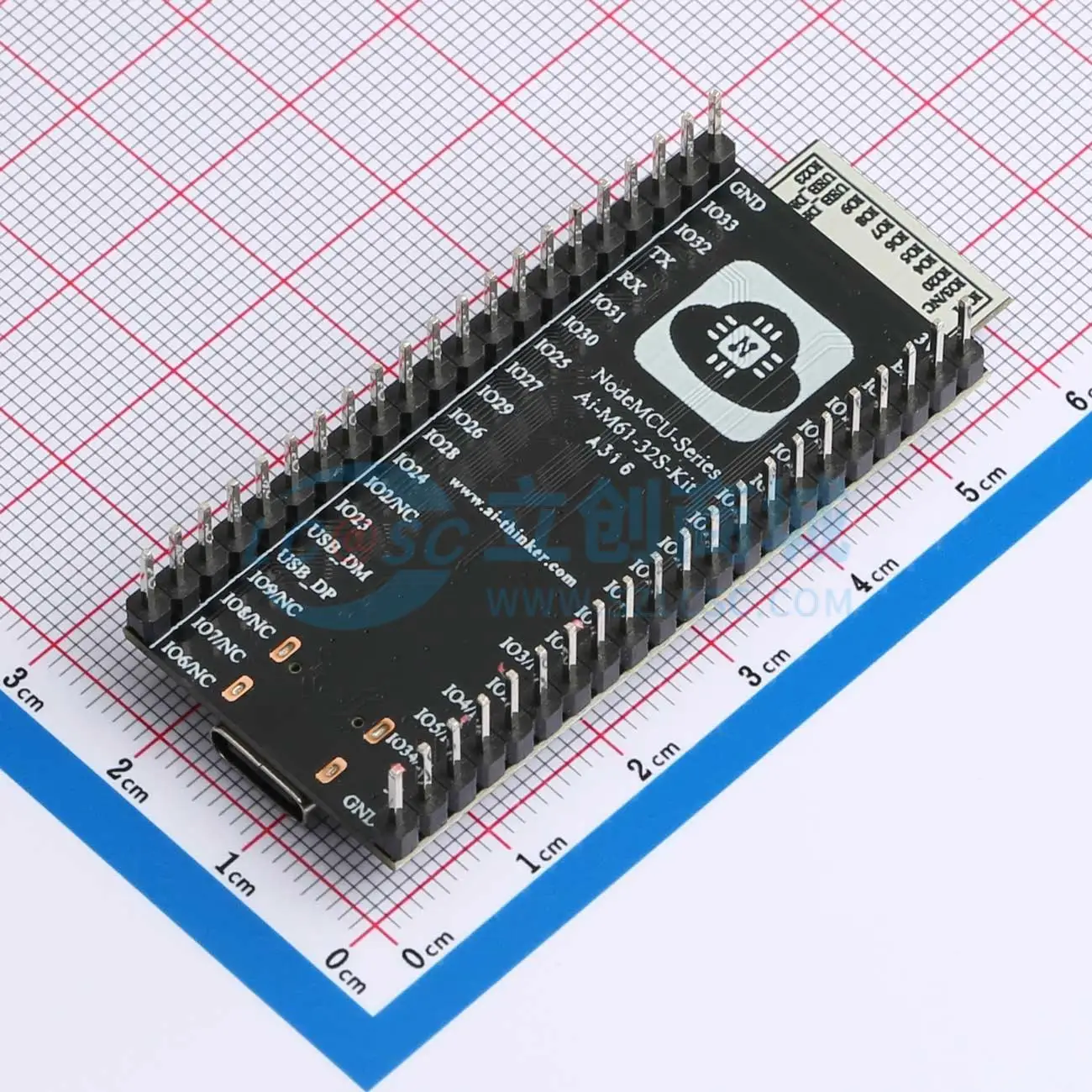 3pcs Ai-M61-32S-KIT(ALL) 59.8x25mm BL618 I2C SPI UART I2S 2.4GHz WiFi Wireless Module for Smart Home System