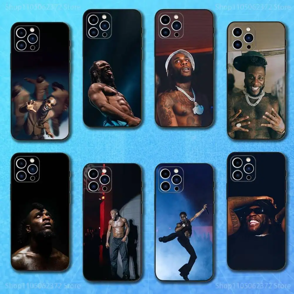

Singer B-Burna B-Boy Cool Phone Case For iPhone 16,15,14,13,12,11 Plus,Pro Max,XS,X,XR,SE,Mini,8,7,Soft Silicone Black Cover