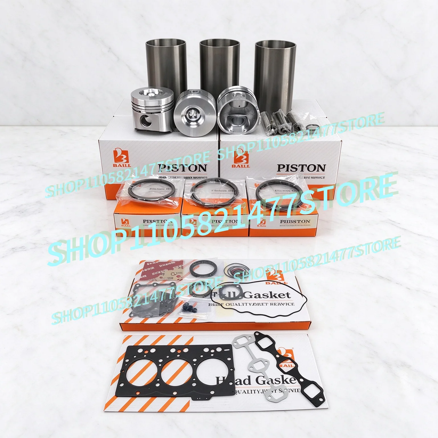 For YM 3TNE78 Overhaul Rebuild Kit 3TNE78A Piston Rings Cylinder Liner Full Gasket Set Engine Parts