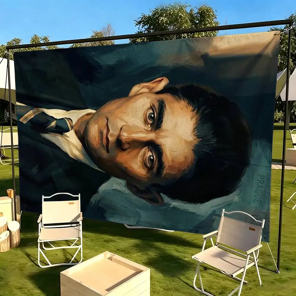Abstract Surreal F-Franz Kafka  Flag Suitable For Party Club Outdoor Interior Wall Decoration Banner Fans Gift