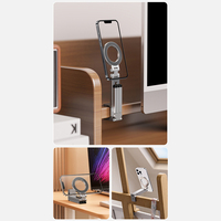 Aluminium Mini Magnetic Phone Tripod 360 Adjustable Clip Folding Magnetic Phone Stand for iPhone & for MagSafes