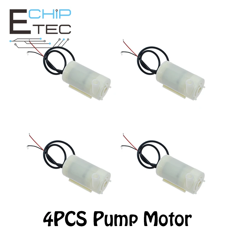 

4PCS Mute Mini Micro Submersible Pump Motor Water Pumps DC 3-5V 70-120L / H Water Pump