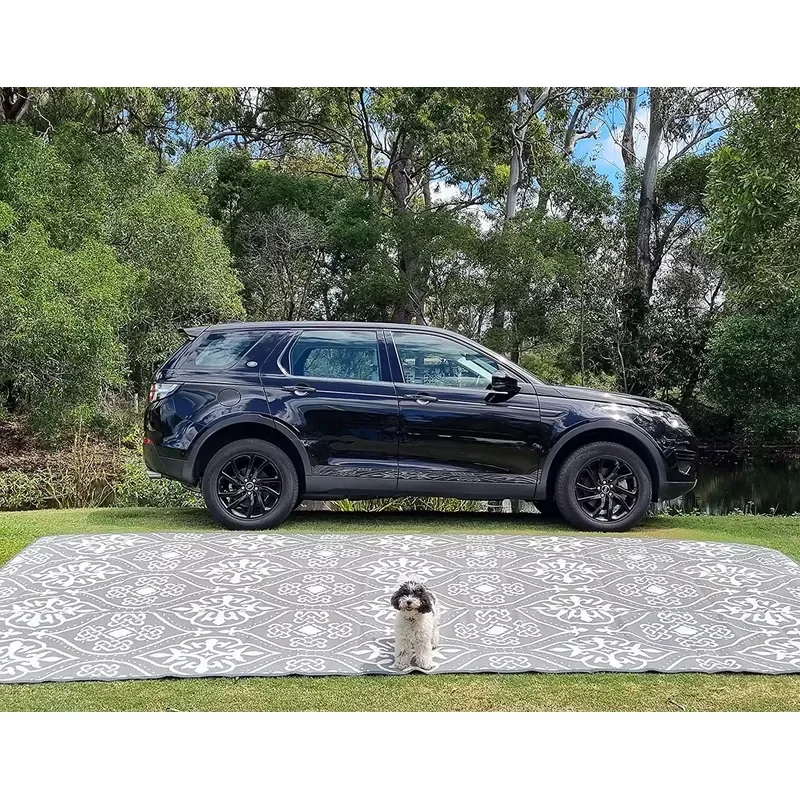 Large Plush Portable Reversible Outdoor Patio Rug Waterproof Plastic Straw Carpet Camping RV Woven PP Backed Prayer Picnic