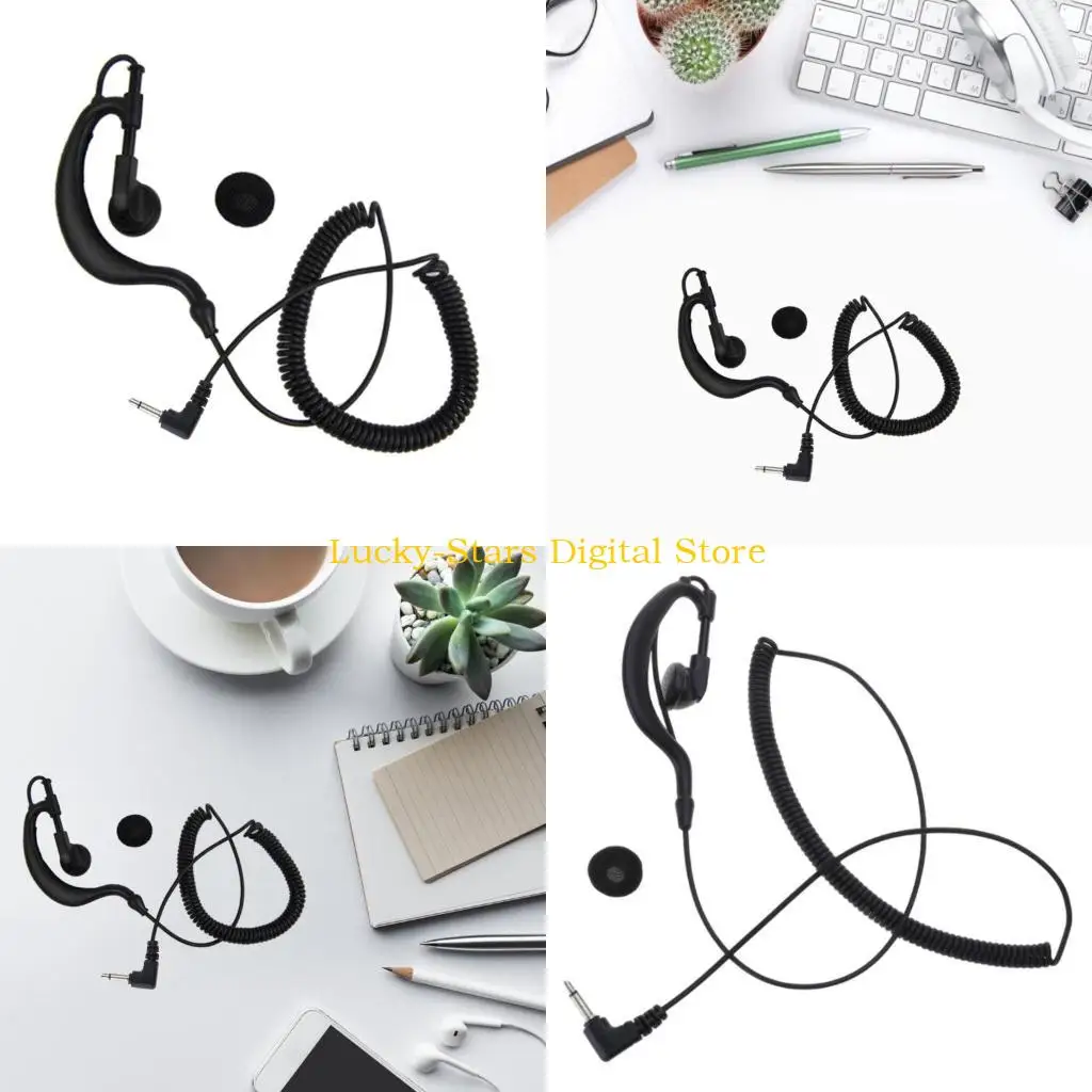 

T3EE Only Ear Hook Earpiece 3.5mm Plug- G-Shape Surveillances Headset for Radios Speaker Mic,Shoulder Mic