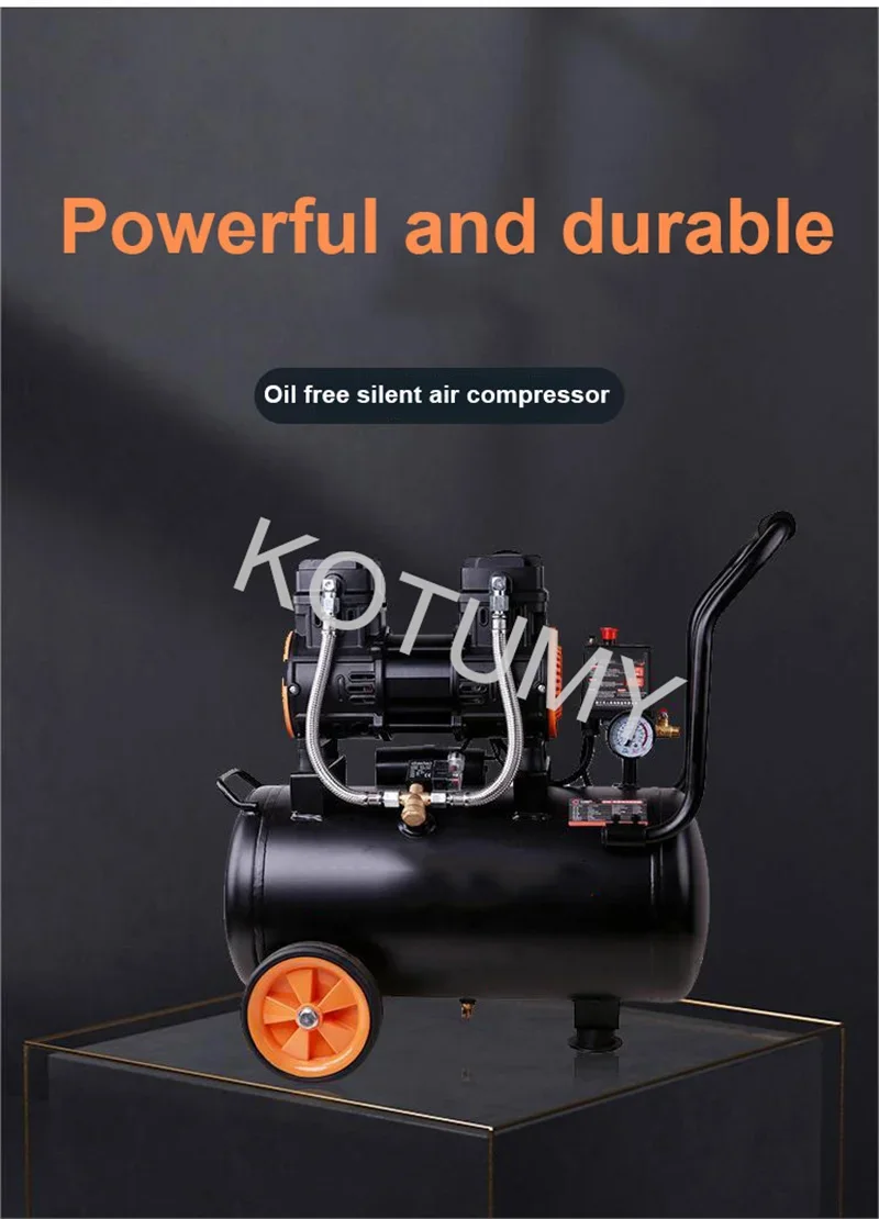 Small Silent Oil-Free Air Compressor Pneumatic Tool/Painting Operation Multifunctional Portable Woodworking Air Pump 1400W