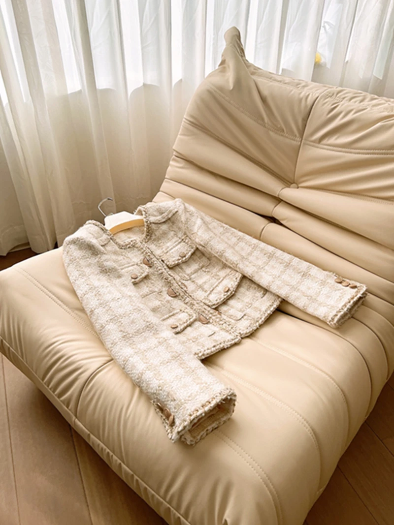 

Ele Retro Ladylike White Coat Women's Faion oulder Pad Design ort Outerwear Polyester Fiber Long Sve V-ne