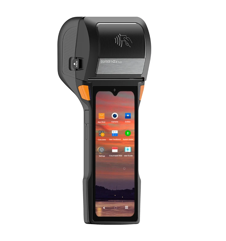 

Sunm V2S Plus Handheld Android Pos System Terminal with Touch Screen 4G WIFI Built-in Printer