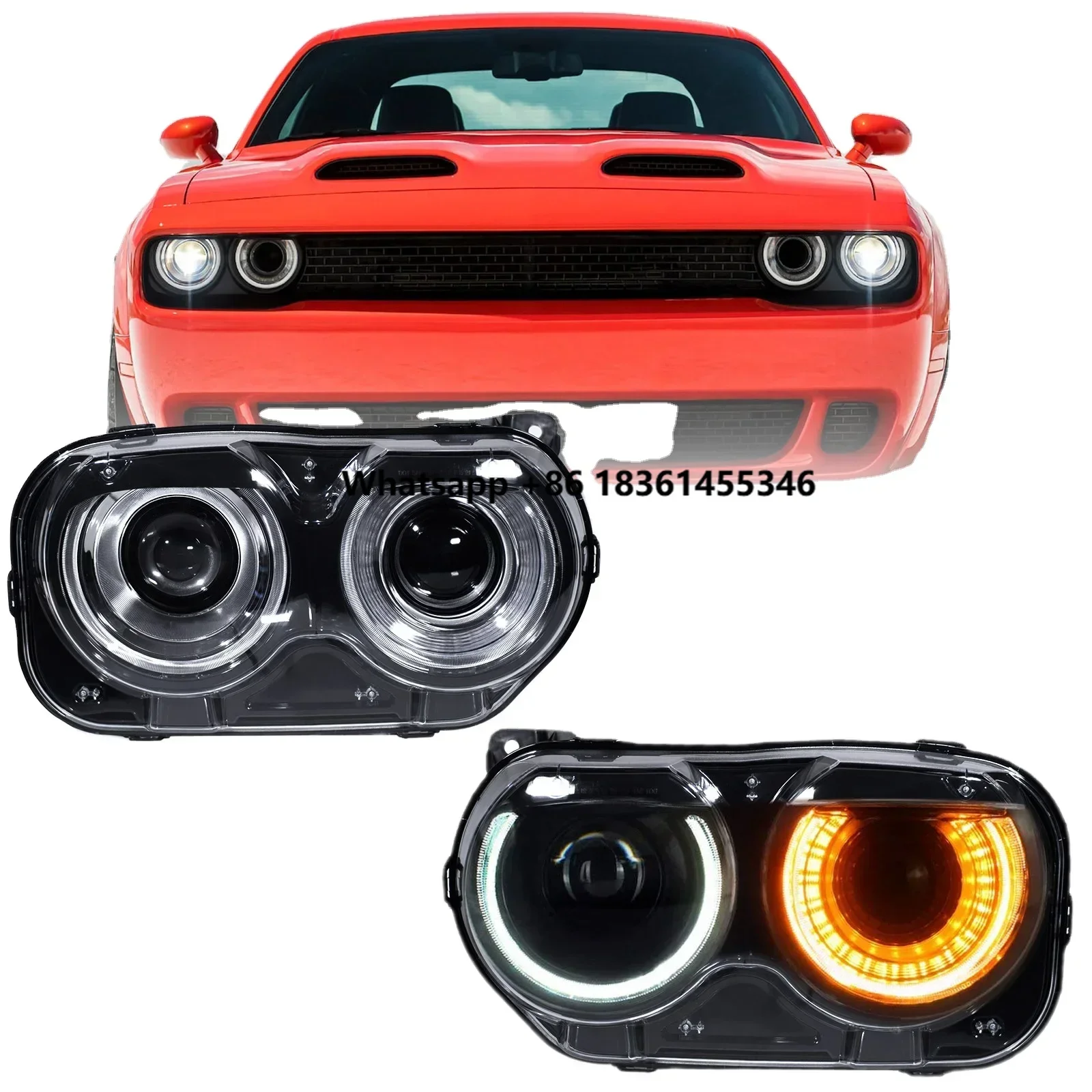 Auto Lighting System High Quality  Halogen Headlight For   Challenger 2015 2016 2017 2018 2019
