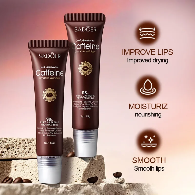 1/3PCS Iced American Coffee Caffeine Lip Balm 15g Nourishing Moisturizing Lip Care Dry Chapped Lips Cold Weather Winter Skincare