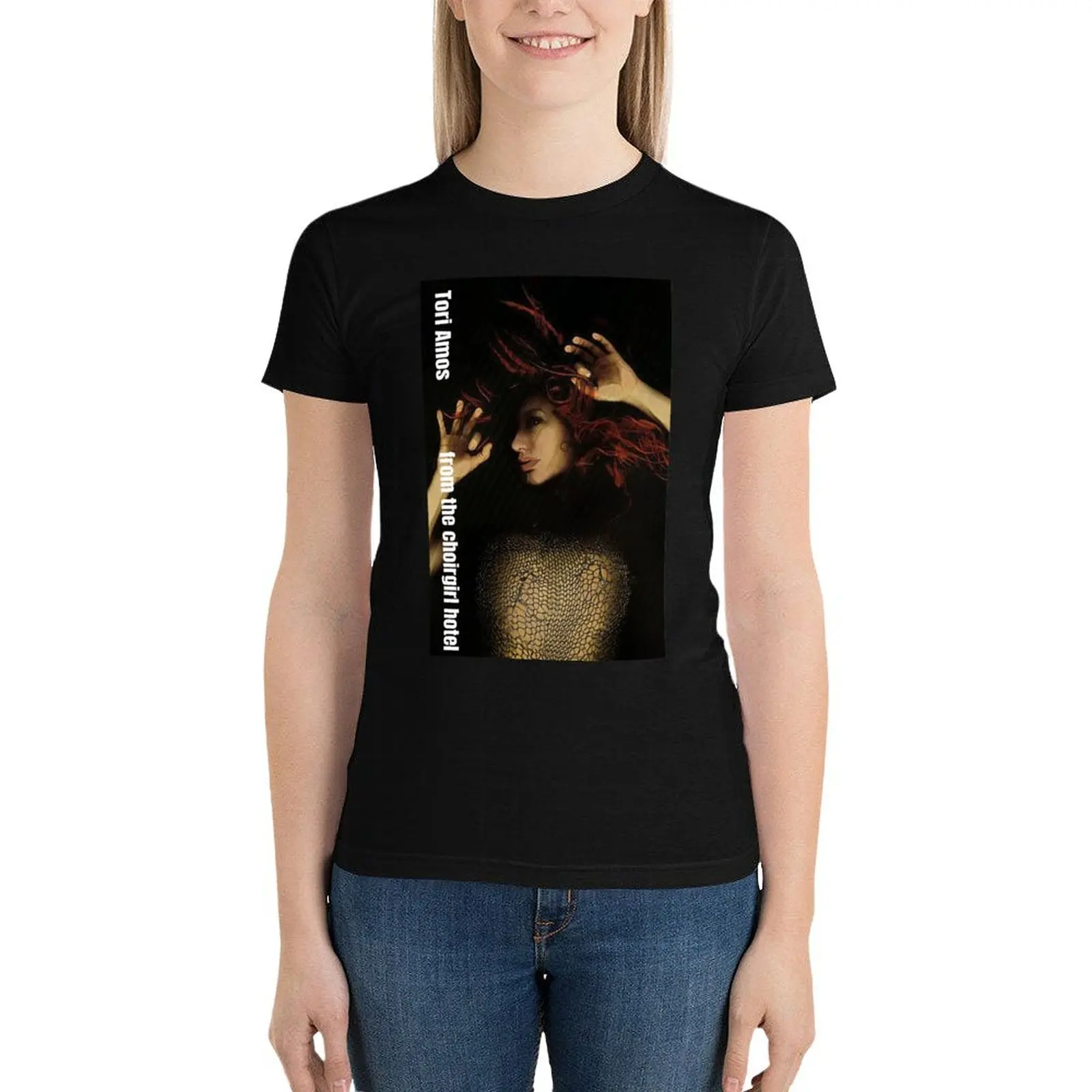 

Tori Amos From The Choirgirl Hotel Side FontArt Album T-Shirt summer tops Blouse cute tops graphic t-shirts for Women