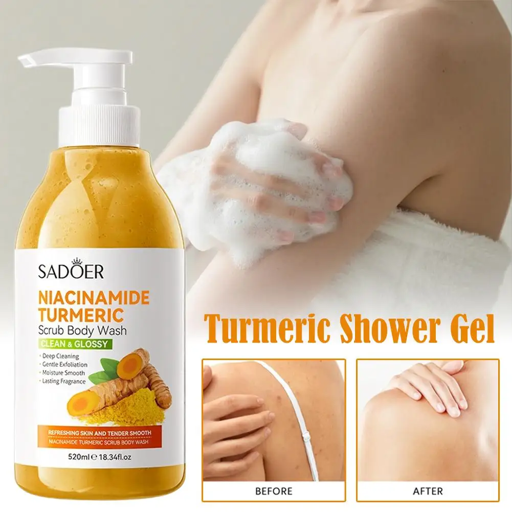 

520ml Curcumin Kojic Acid Turmeric Spray Gentle Exfoliating Kojic Skin Body Faical Spray Moisturizing Acid Nourishing Shot L4Z4