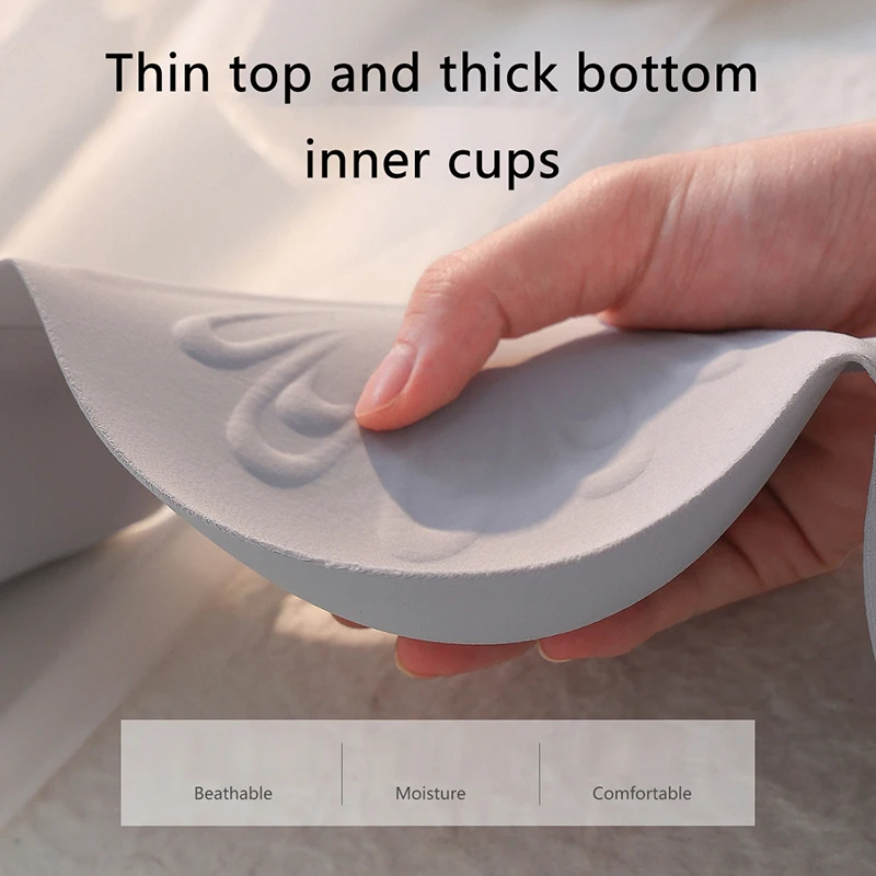 Dámské sexy bezešvé spodní prádlo s krásnými zády, jednořadá podprsenka s push-upem a malými prsy, měkká prodyšná podprsenka s odhalenými rameny - náhled 5