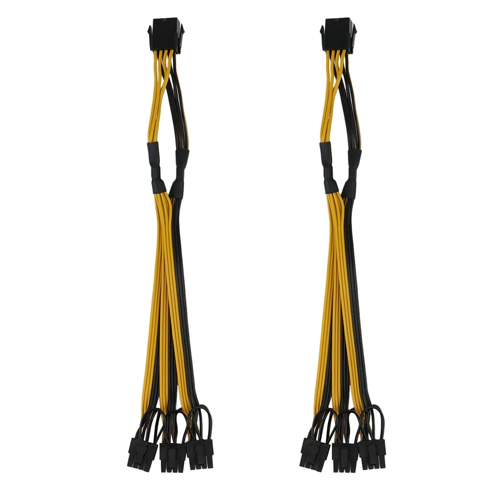 Delicate Texture-2X ATX 12V CPU 8 Pin To 3X 8Pin (6+2) Pin PCI-E Male Splitter Power Extension Adapter Cable For Graphics Card