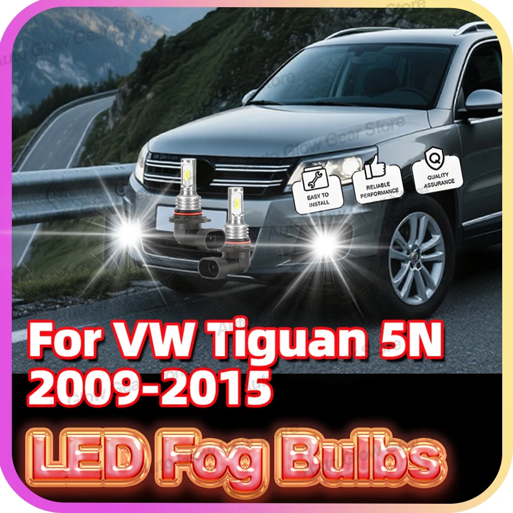 

2Pcs For VW Tiguan 5N 2009-2015 2010 2011 2012 2013 2014 Wireless Led Car Fog Lamps 6000K CSP 3570 Fog Light Bulb Canbus