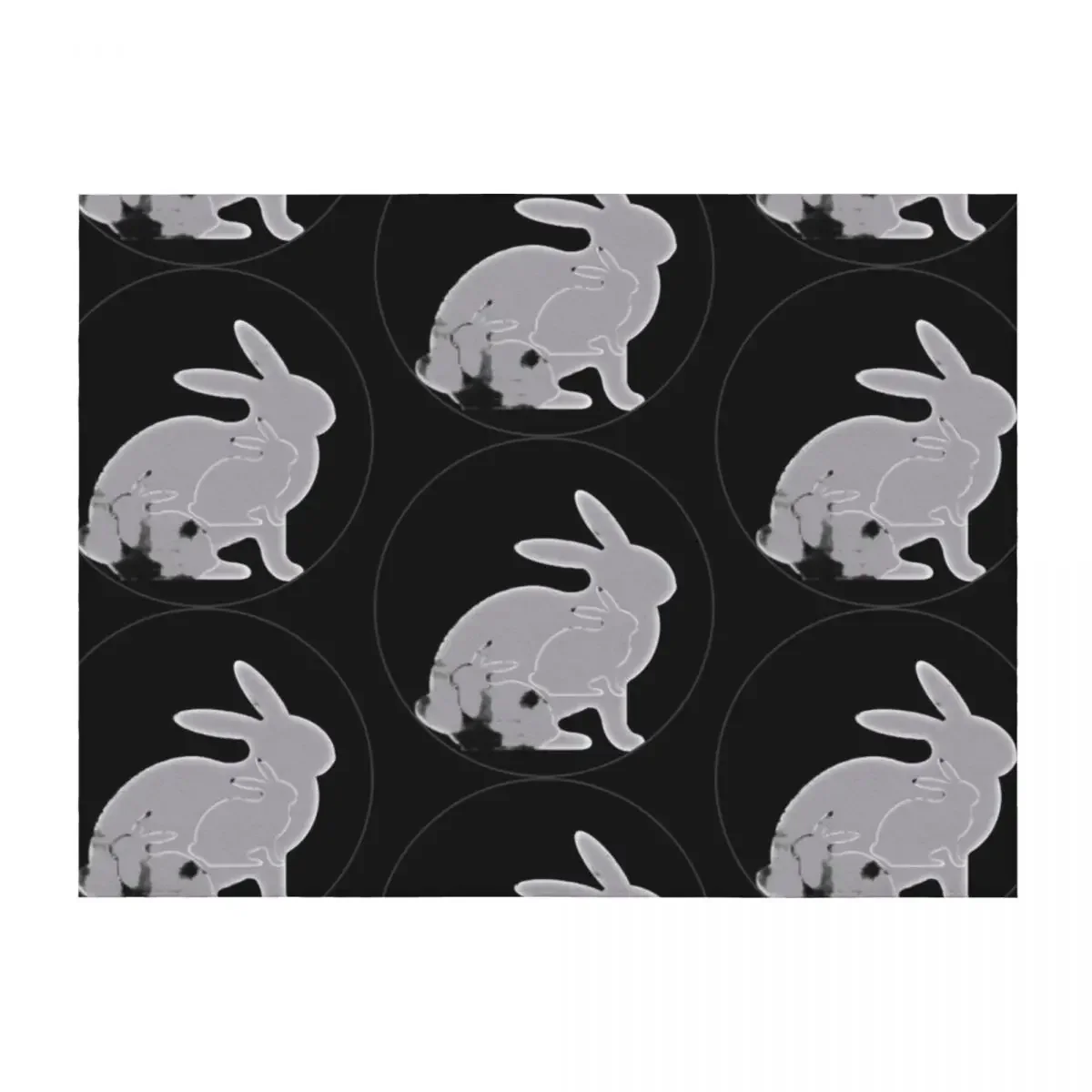 

Grunge Rabbit Triads Throw Blanket Vintage For Baby Blankets Sofas Of Decoration Decorative Throw Blankets