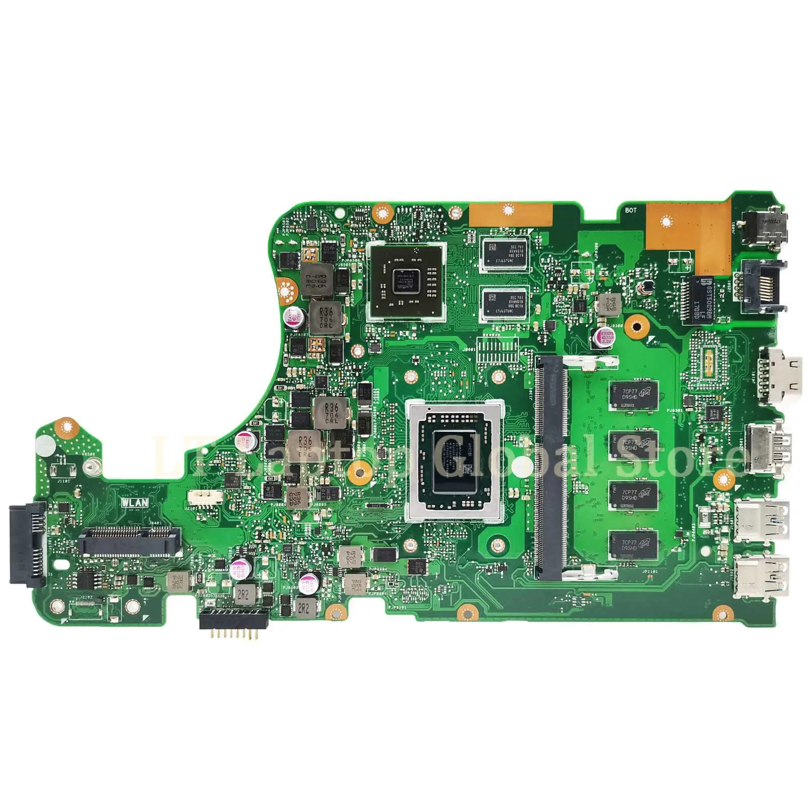 Imagem -02 - Placa-mãe X555d Adequada para Asus X555dg X555da X555yi Placa-mãe com e1 e2 A10 Fx8800p Ram 2g 4g 8g-ram