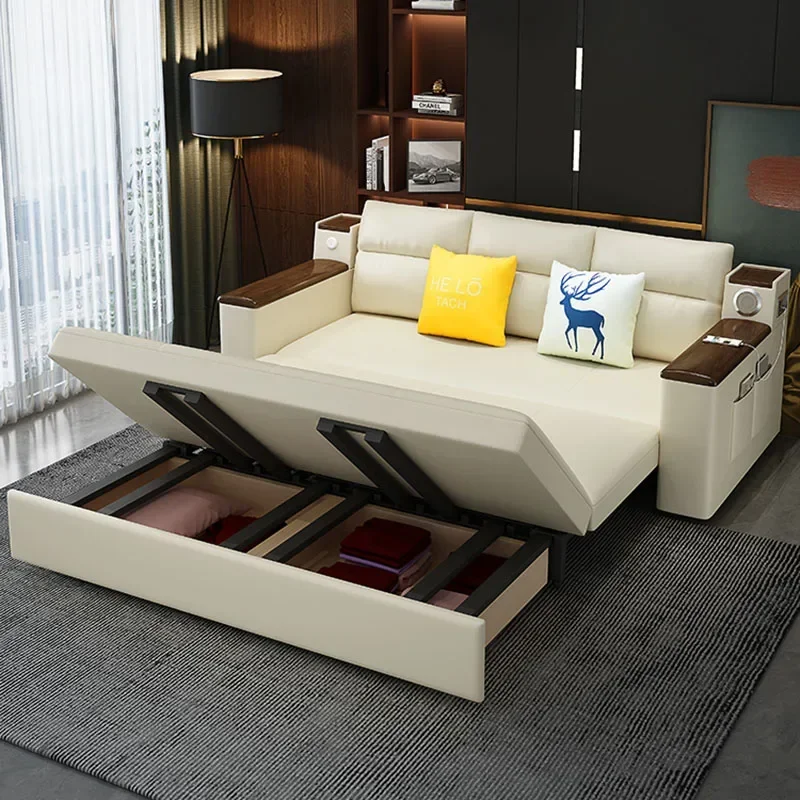 أريكة كرسي جلدية قابلة للطي مقاوم للماء أرائك غرفة المعيشة كسول سرير أوروبا مقعد الحب الحديث Divani Da Soggiorno أثاث المنزل