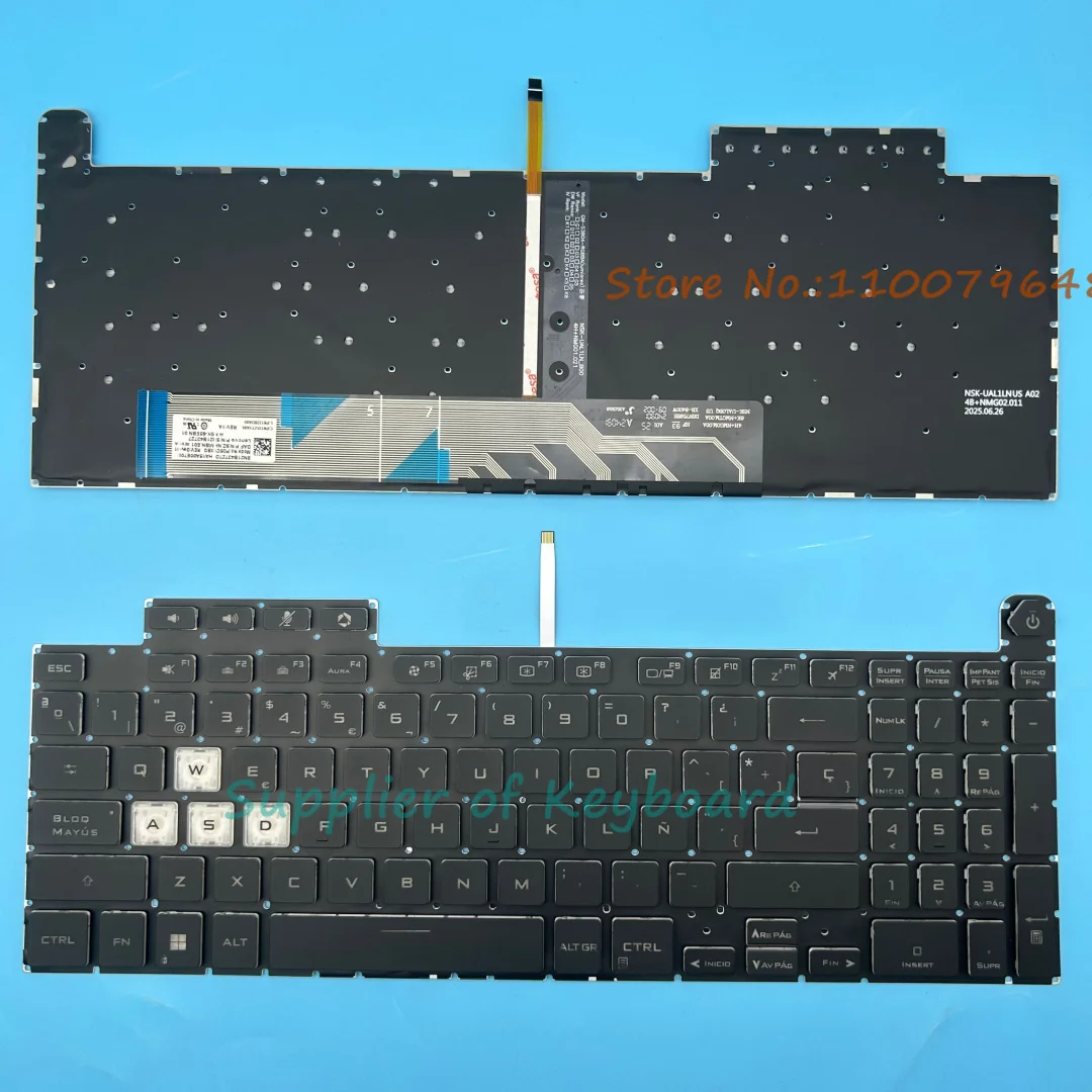 

Latin Spanish Keyboard For ASUS TUF 3 Gaming F15 FA507 FA507R FX507 FX507ZC FX517 FX517Z FX517ZC FX707 FX707Z FA707 RGB Backlit