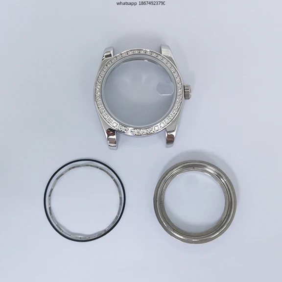 36Mm oyster permanent stainless steel transparent bottom sheet Sapphire glass can be installed NH35/36 movement