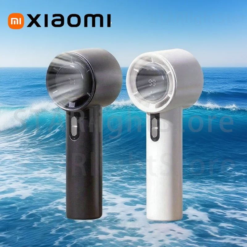Xiaomi MIJIA Ultra Quiet Handheld Fan 100 Speed ​​USB Rechargeable Portable Mini Turbo Fan for Office  Travel with LED Indicat
