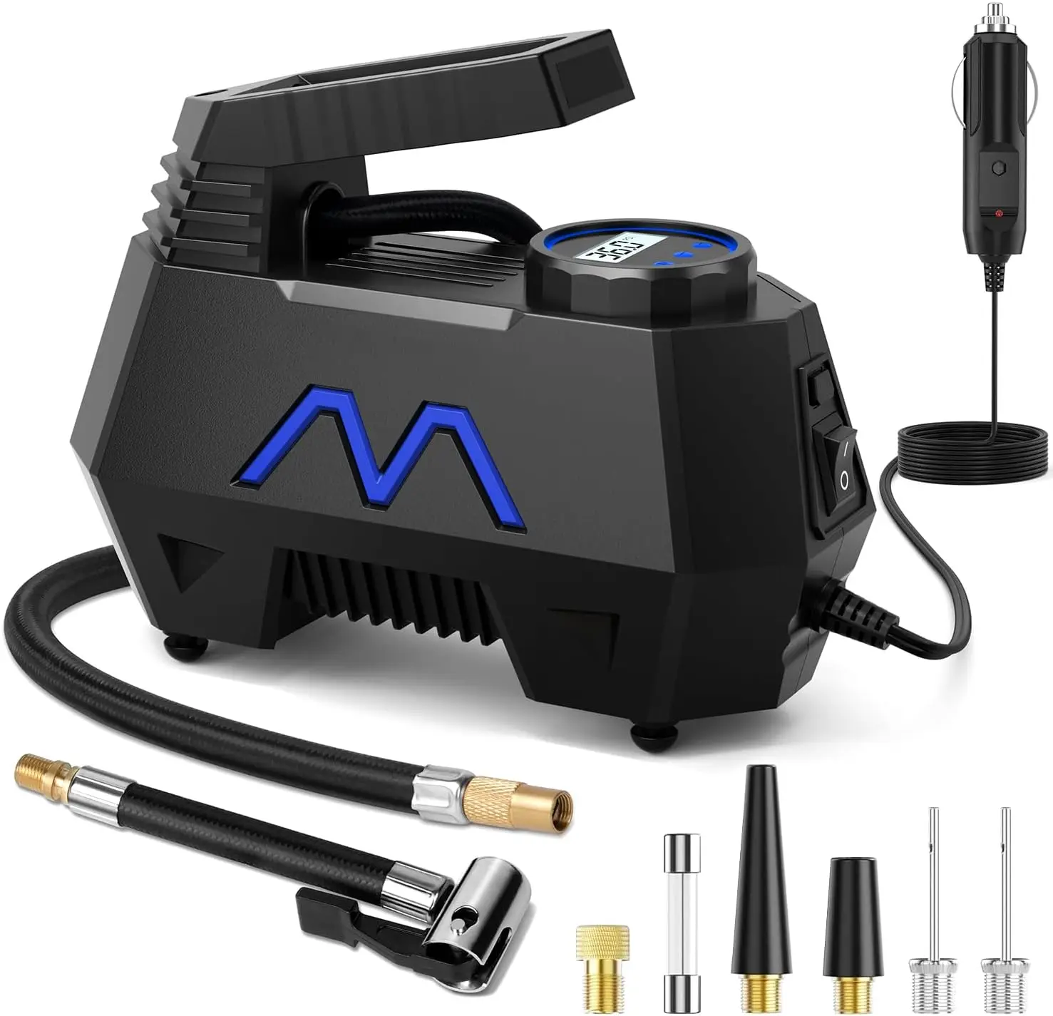 

Tire Inflator Portable Air Compressor and Auto Tire Inflator with Digital Pressure Gauge LCD Screen Bundle